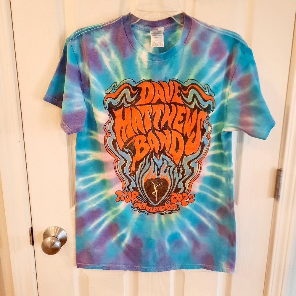 Dave Matthews Band 2022 Concert Tour Tie-Dye T-Shirt, Men's Size M